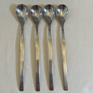 🌺 Set Of 4 Oxford Hall Stainless Korea Ice Tea Spoons